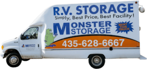 15 foot aerodynamic trucks save on gas and can be rented through Monster Storage